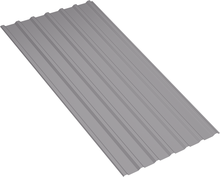 U-Panel, in color: silversmith, angled